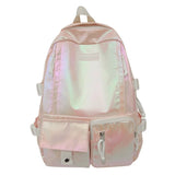 Qfdian  Holographic Women All Match Schoolbags Y2k Aesthetic Harajuku Backpacks High-capacity Streetwear Backpack for College Students