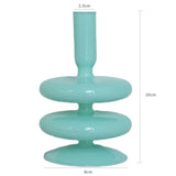Qfdian Taper Candle Holders Glass Candlesticks for Home Wedding Table Decoration Glass Vase Table Bookshelf Candles Stand
