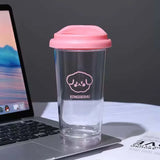 Qfdian  Korea Simple Iced American Coffee Cup Tritan Plastic Water Bottle For Women Transparent Coffee Cup Office Milk Matcha Tea Drink