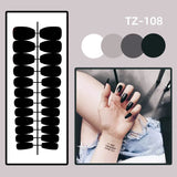 Qfdian 24pcs Mid-length French False Nails Leopard Print Gradient Design Fake Nail Ballet Datachable Press on Nails Finished Manicure