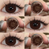 Qfdian  Contact Lenses Beauty Eyes Color Lenses Makeup Natural Black Lens Cosmetics Gray Eye Lenses Makeup Green Beauty Colorcon