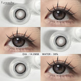 Qfdian  2Pcs New Color Colored Contact Soft Circular Lenses Beauty Pupil Brown Series Eyes Makeup Blue High Quality Softlens