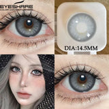 Qfdian 1Pair Natural Colored Contact Lenses 1Pair Beauty pupillents Yearly Grey Pupils Brown Contacts New Cosmetic