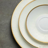 Qfdian  European Light Luxury Bone Porcelain Tablewares Retro High Beauty Home Kitchen Restaurant Supplies Western Food Dinner Plate 1Pc
