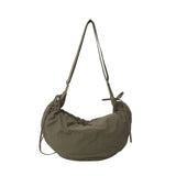 Qfdian Nylon Vintage Women Trendy Shoulder Bag Grunge Fashion Casual All Match Handbags Y2k Aesthetic Simple Office Lady Crossbody Bags