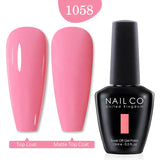 Qfdian  15ml UV Gel Nail Polish Semi Permanent Gel Varnish Enamel Brown Nail Gel Design Red Nails Art Nude Color Glitter Manicure