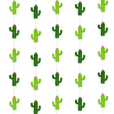 Qfdian  3Pcs Green Cactus Party Paper Banners Decoration Hanging  Fiesta Mexican Tropical Birthday Baby Shower Luau Hawaiian Party Decor