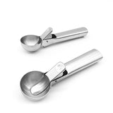 Qfdian Stainless Steel Ice Cream Spoon Multifunctional Cream Spoon Fruit Spoon Round Ball Spoon Ball Digger