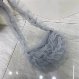Qfdian Japanese Sweet Ruffled Gauze Handbags All Match Fairy Solid Luxury Design Underarm Bag Y2k Aesthetic Women Chic Shoulder Bags