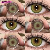 Qfdian Colorful Colored Lenses 1 Pair Blue Eye Contacts Anime Purple Lenses Korean Style y2k Colorcon Pink Cosmetic Color Lenses