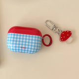 Qfdian Retro Plaid For Apple AirPods1/2 3 4 Pro 2 2nd Generation Wireless Bluetooth Earphone Charging Box Case Girl Soft Silicone Cover
