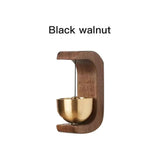 Qfdian Dopamine Wind-bell Magnetic Inhalation Home Wind-bell Beech Car Into The Door To Remind The Bell Copper Bell Walnut Copper Ornam