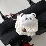 Qfdian Korea Lovely Plush Panda Knitted Headphone Cases For Galaxy Buds 2 Cover For Galaxy Buds Live Shockproof Fundas Protective Shell