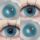Qfdian  2pcs/pair New Cosplay Contact Lenses for Eyes Makeup Pupils Cosmetics Blue Eye Color Lenses for Myopia Lens 14.2/14.5mm