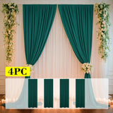 Qfdian  4 Panels-5ft x 10ft Wrinkle Free Pink Backdrop Curtain, Pink Wedding Backdrop Drapes, Silky Polyester Back Drop Cloth for Birthd