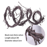 Qfdian  3m Hanging Rattan Artificial Fake Branches Tree Twigs Wall Trunk Cherry Branches Flexible Vines Home Garden Wedding Decoration