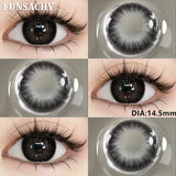 Qfdian  1 Pair Myopia 0~-8.00 Degree Color Contact Lenses for Eyes Natural Lenses with Prescription Diopter Eye Contacts Yearly