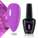 Qfdian  15ml 334 Blue Pink Colors Nail Gel Polish Soak Off UV LED Nail Lacquer Varnish Semi Permanent Nail Art Gel For Nail Art