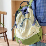 Qfdian Spring Summer New Lightweight Fre Color Colion Street Travel Bapa oulder Bag op Bag Dual Layer Soft Nylon Ba...