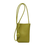 Qfdian Women PU Leather Small Crossbody Bag Fashion Designer Cell Phone Bag Lightweight Simple Shoulder Bag Ladies Travel Purse