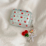 Qfdian  Simple Cherry Pendant Suitable For Apple Earphone Protective Cover Airpodspro2 Wireless Bluetooth Earphone Case
