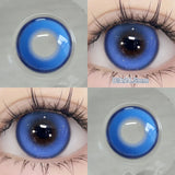 Qfdian  2pcs/pair New Cosplay Contact Lenses for Eyes Makeup Pupils Cosmetics Blue Eye Color Lenses for Myopia Lens 14.2/14.5mm
