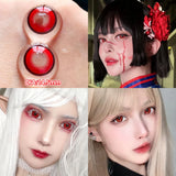 Qfdian  2pcs/pair Beauty Purple Contact Lenses for Eyes Myopia Colored Contact Lenses Natural Blue Lens Fashion Cosplay Pupils