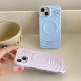 Qfdian 4 Colors simple summer magnetic phone case for iphone 14pro 14 13 15promax 13promax 15 12 pro max stand holder circle shell