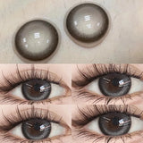Qfdian Cosmetic Contact Lenses with degree Cospaly Red Colored Contact Lens for Eyes diopters Beauty Pupils Makeup Natural 2pcs/pair