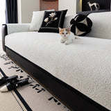 Qfdian  Light Luxury High-end Minimalist Sofa Cover Fabric Anti Slip and Cat Scratch Resistant Sofa Cushion Suitable for All Seasons