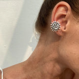 Qfdian  Vintage Flower C Shape Ear Cuff Silver Golded Starfish Shell Ring Clip Irregular Shape Minimalism C-shaped Ear Clip Travel