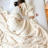 Qfdian  Winter Thick Lamb Fleece Blankets Thick Wide Flannel Bedroom Sofa Soft Breathable Warm Cover Sofa Blanket Small Blankets for Bed