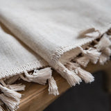 Qfdian Curtains for Living Room Luxury Beige Tassel Crochet Blackout Curtains 1Panels Semi-Sheer Rustic Boho Bedroom Home Decoration