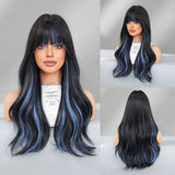 Qfdian  Long Curly Light Brown Wig For Women Daily Use High Density Layered Middle Part Hair Wigs Synthetic Wig With Fluffy Wig