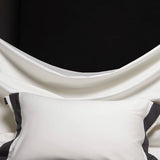 Qfdian 4Pcs Premium 1000TC Egyptian Cotton Solid Color Hotel Style Wide Edge Bedding Set Duvet Cover Bed Sheet/Fitted Sheet Pillowcases
