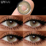 Qfdian  Color Contact Beauty Green Contact Lenses for Eyes Natural Lenses Blue Contacts for Women Eyes Makeup Gray/Brown Fashion