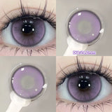 Qfdian  2PCS Halloween Myopia Contact Lenses Cosplay Colored Contact Lenses Prescription Lens Natural Pupils Eye Color Lenses
