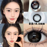 Qfdian 0-800 Degree sLenses ColorLenses Purple Colored Lenses Big Diameter Brown Lenses Blue Color Contact Lenses for Eyes