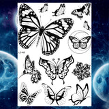 Qfdian  Ankle Flora Cherry Lavender Flash Fake Waterproof Tattoos Temporary Women Arm Chest Tattoo Stickers Body Art Custom Tatoos
