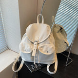 Qfdian  Japanese Women College Students Backpack Fashion Trendy All Match Schoolbags Vintage Y2k Aesthetic Casual Backpacks Streetwear