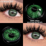 Qfdian  1pair IKEREL Color Contact Lenses for Eyes Blue/Brown/Gray/Green Softlens Natural Eye Contacts Yearly Cosmetics Pupils