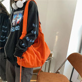Qfdian  Crossbody Bags for Women High-capacity Korean Simple Preppy Chic Solid Shoulder Handbags  New Casual Fashion Y2k Canvas Bag