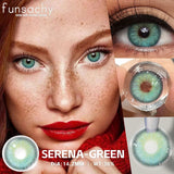Qfdian  2pcs Colorcon Contact Lenses Gray Pupils for Eyes Fashion Color Contact Lenses Eye Makeup Beauty Cosmetics Blue Lenses