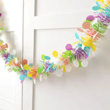 Qfdian  2m Spring Easter Garlands Stripe Tinsel Easter DIY Wreath Craft Easter Decoration Home Hanging Ornament Birthday Party Gift
