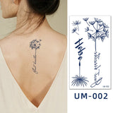 Qfdian  Herbal Juice Tattoo Sticker Long Lasting 15 Days Waterproof Fake Tattoo Sweatproof Snake Flower Temporary Tattoo For Men Women
