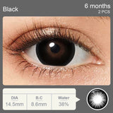 Qfdian DIA 16.0 mm Big Eyes Color Contact Lenses Supersize Black Color Contact Lens for Eyes Beauty Cosmetic Brown Color yearly Lens