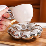 Qfdian  Ceramic Cloud Coffee Mug Sets Creative Makron Flowers Coffee Mug Office Afternoon Tea Cups Kitchen Drinkware Home Accessories