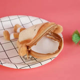 Qfdian Cartoon Toast Bread Plush Toys Children Coin Purse Earphone Bag Coin Key Bag Doll Bag Pendant Birthday