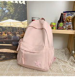 Qfdian  Women Y2k Aesthetic Simple Star Backpack All Match Students Fashion Casual Schoolbags Japanese High-capacity Backpacks Trendy