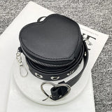 Qfdian  Women Mini Heart Waist Packs Fashion Y2k Aesthetic Ins All Match Belt Bags Japanese Sweet Kawaii Casual Punk Purses and Handbags
